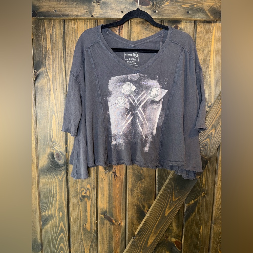 Free People Graphic Boxy Oversized T Shirt